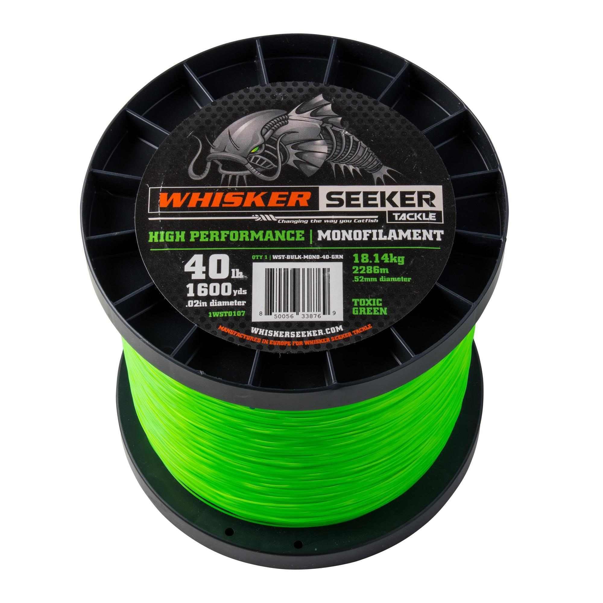 High Visibility Mono Catfish Line - 40# - Toxic Green - Bulk 0.5kg