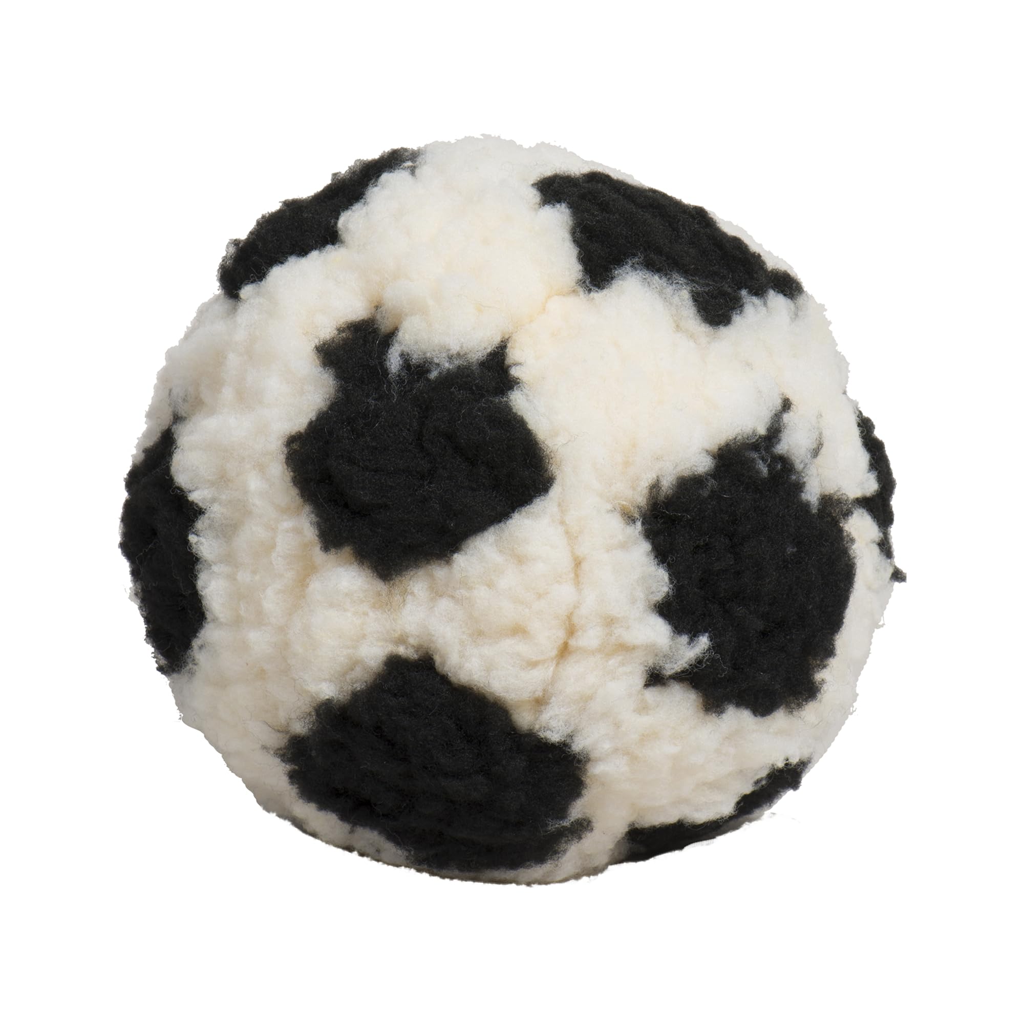 HuggleHounds HuggleFleece Plush Soccer Ball Dog Toy - Dog Fuzzy Ball Toy, Durable Round Soft Fleece, Stuffed Puppy Plush for Small and Large Breeds - 8", Large
