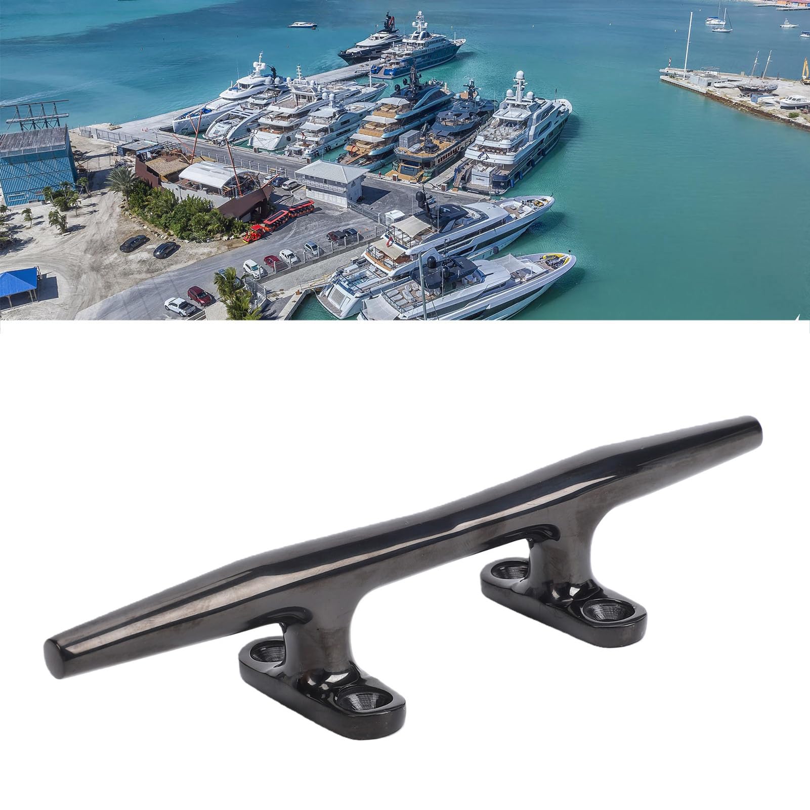 Bitte per Barche da 8 Pollici, Bitta per Ormeggio in Acciaio Inox con Base Aperta, Bitta per Ormeggio Kayak per Yacht, Navi, Canoe, Decorazioni Marittime