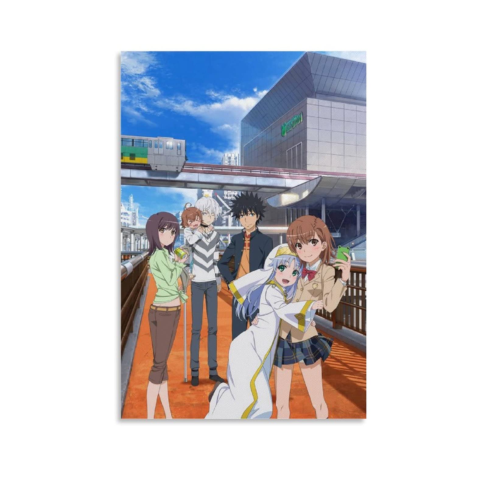 Anime A Certain Magical Index Poster Canvas Art Poster and Wall Art Picture Print Modern Family bedroom Decor Posters 08x12inch(20x30cm)