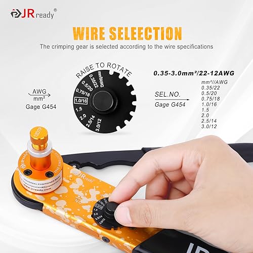 Miniatura 6 de JRready ST6484 Deutsch DTM Kit de conectores 2 3 4 6 8 12 pines con contactos sólidos tamaño 20-22AWG + JRready NEW-HDT-48 Deutsch Crimper tamaño