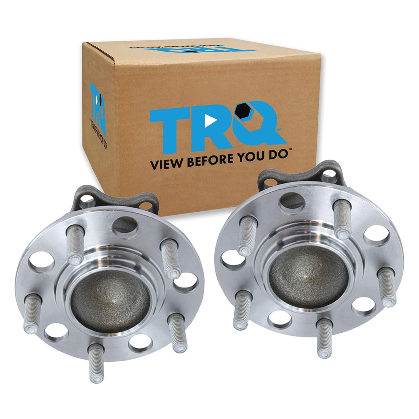 TRQ Rear Left and Right Wheel Bearing and Hub Assembly Set 2 Piece