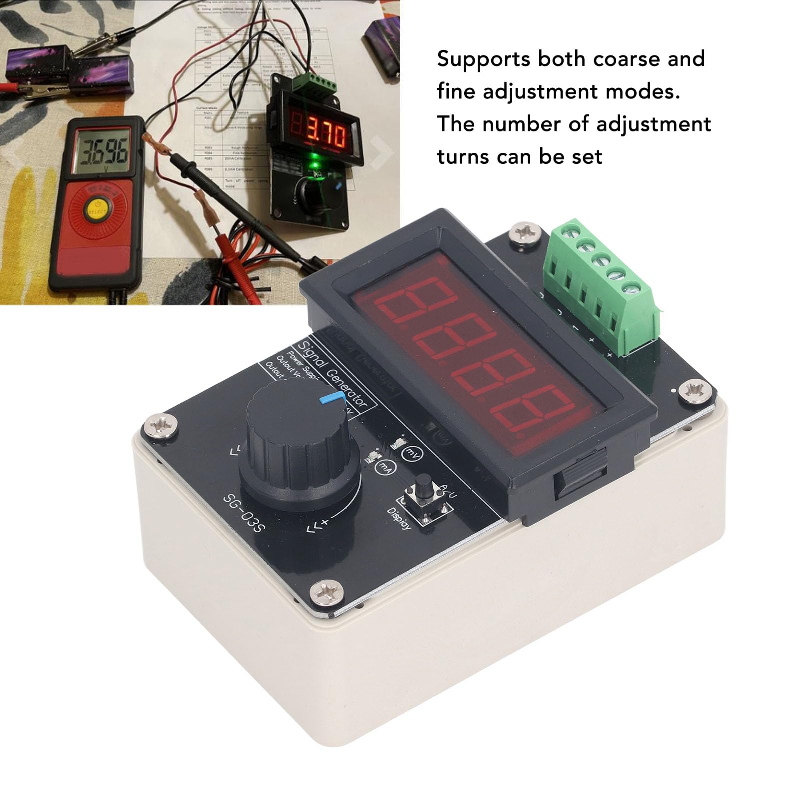 Digitaler Signalgenerator, 0‑10V 0‑20mA Spannungsstromsignalgenerator Stromspannungssimulator, Handheld Einstellbare Stromspannung signal generator Analoger Signalquellenkalibrator für SPS Debugging