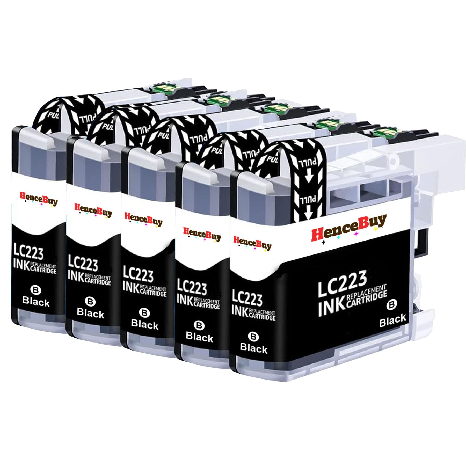 HenceBuy LC223 Druckerpatronen Kompatibel für Brother LC223BK Schwarz Patronen für DCP-J4120DW MFC-J4420DW J4620DW J4625DW J480DW J5320DW J5620DW J5625DW J5720DW J680DW J880DW DCP-J562DW (5 Schwarz)
