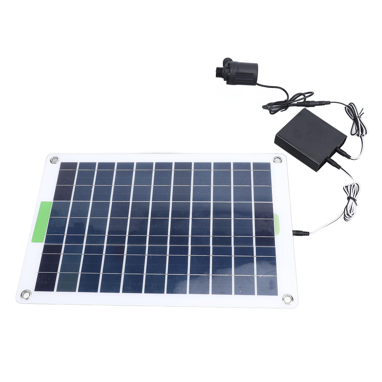 Bomba Solar de Agua Profesional con Panel Monocristalino 100W, Bomba de Fuente Solar de 5M de Altura y Caja de Almacenamiento de Energía para Jardín y Piscina - 4