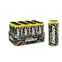 Lemonsoda Energy | Lemon Original, Energy Drink al Gusto di Limone, 12 Lattine da 50 cl, con Succo di Limoni Siciliani, Mix di Vitamine e Caffeina