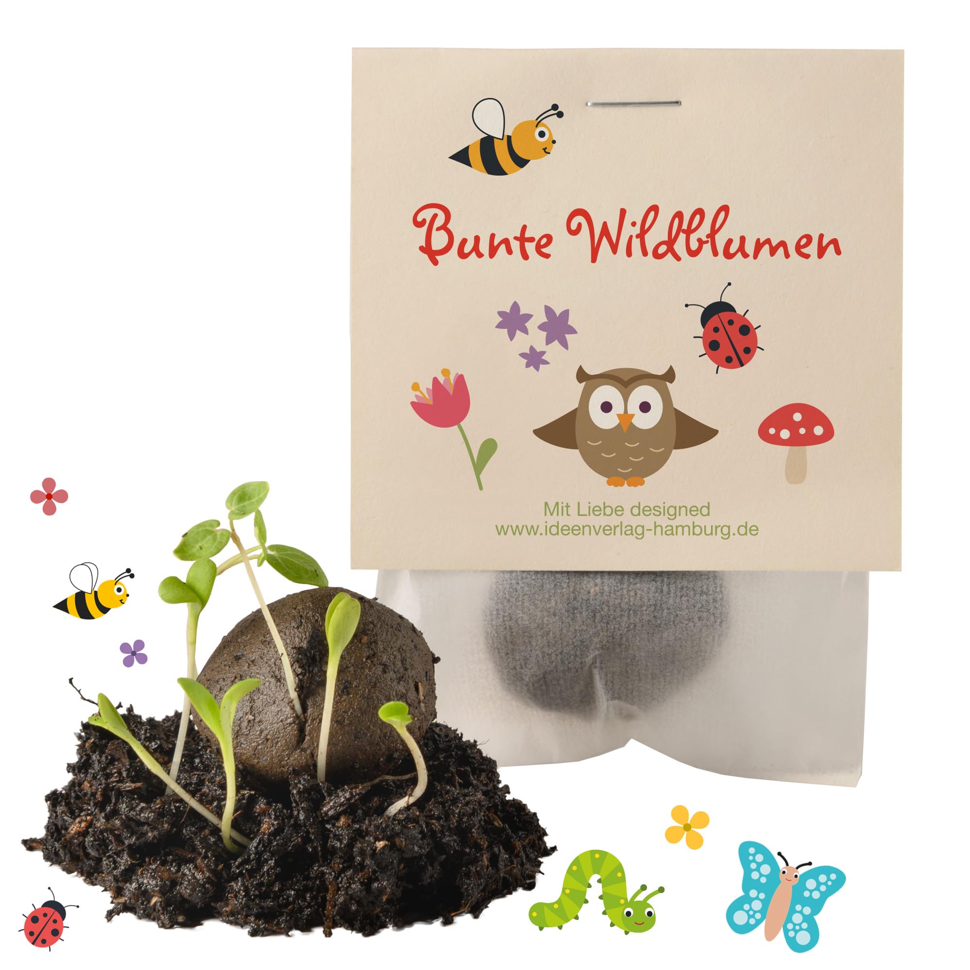 10 x "Colourful Wildflower Seeds" Seed Bombs as Flower Seeds Gift & Children's Birthday Party Favours, Flowering Meadow Seeds with Flower Meadow Seeds, Seed Bombs as Mini Plant Set, Children & Flower-image-30