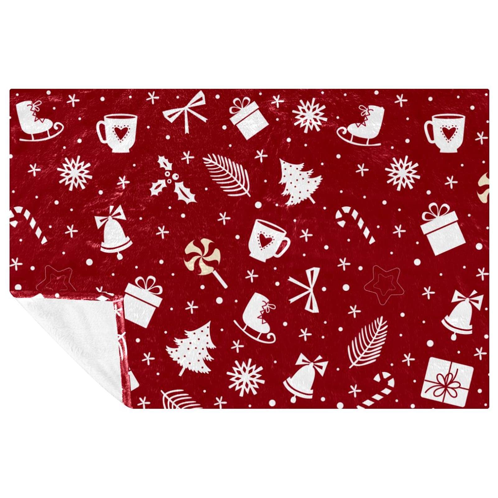 Couverture de Noël rouge, le plaid cadeau idéal pour lit et canapé