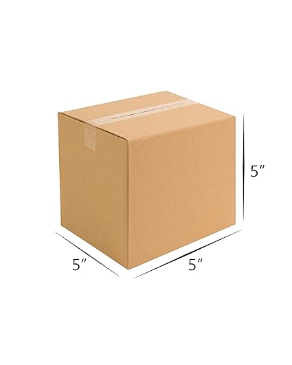 MALANI STORE 3ply Corrugated Golden Box/Shipping Boxes/Packaging Boxes|Brown packing box - 5x5x5 inch-pack of 25