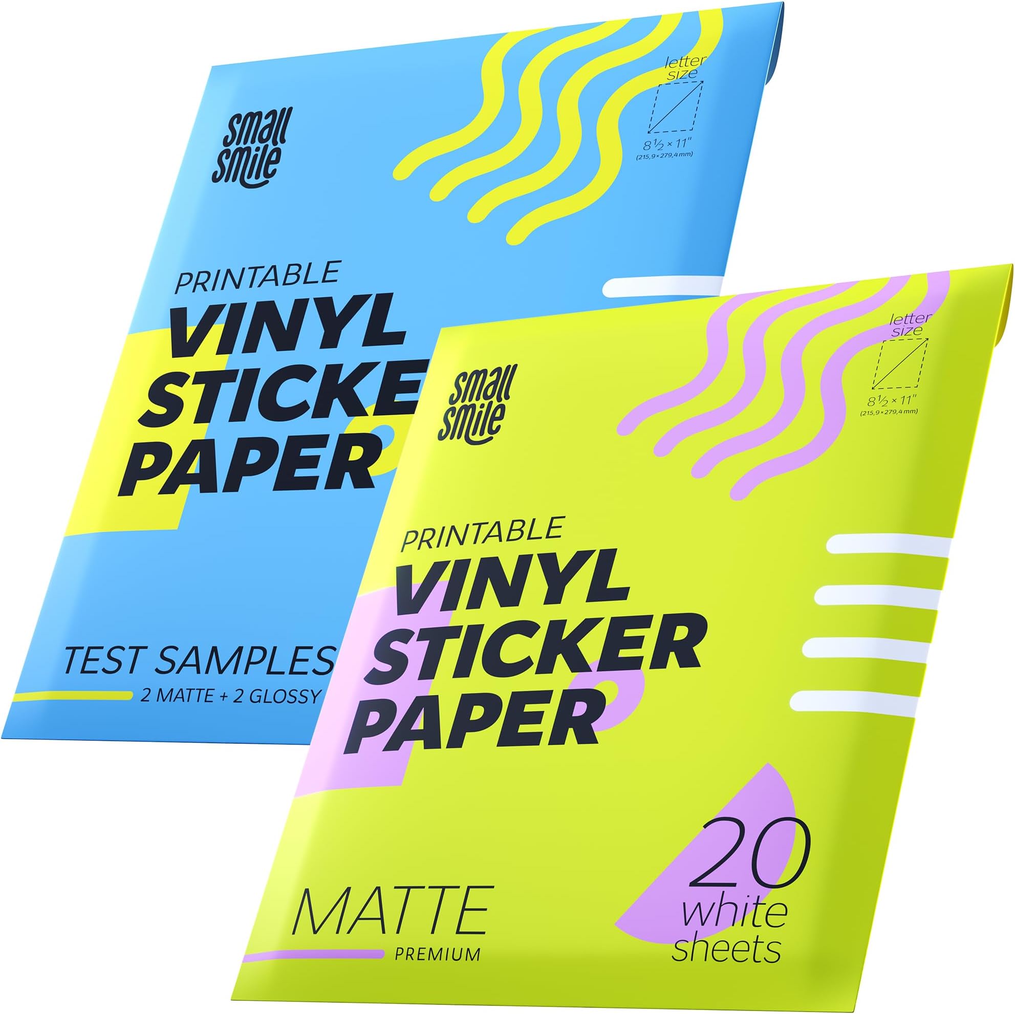 Amazon.com : Premium Printable Vinyl Sticker Paper for Inkjet Printer ...