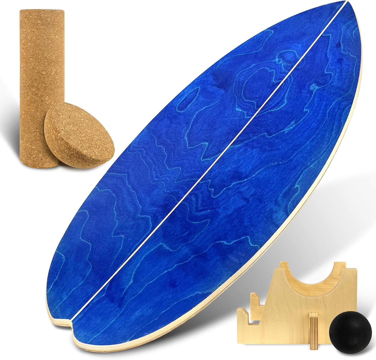 Kork Halbkugel Balance Board Zubeh r aus Kork Balance Trainer f r Yoga Pilates Koordinationstraining Rutschfest f r Erwachsene