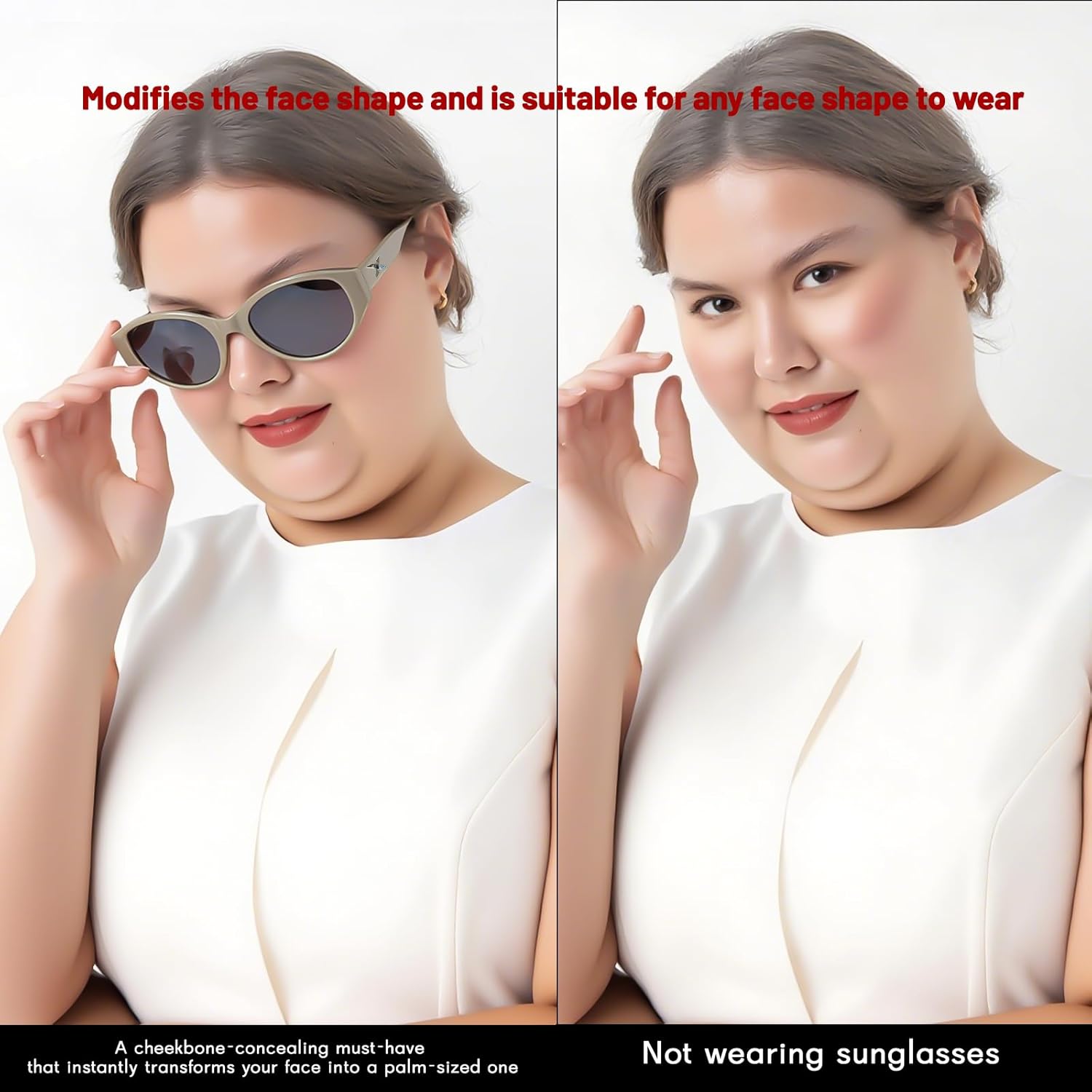 Elegant Cat Eye Polarized UV400 Sunglasses Women Lightweight Frame Design for Driving Travel