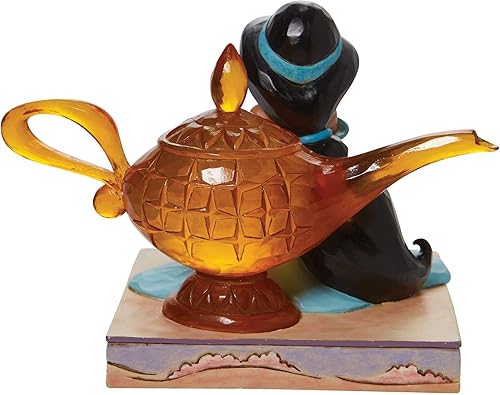 Miniatura 3 de Enesco Jim Shore Disney Traditions Aladdin Jasmine with Genie - Figura de lámpara de 5.25 pulgadas, multicolor