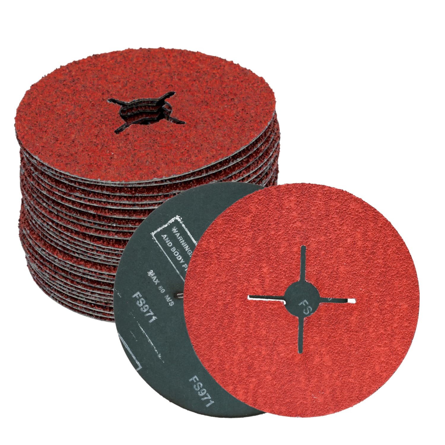 Lot de 25 disques abrasifs fibre céramique 125 mm P60