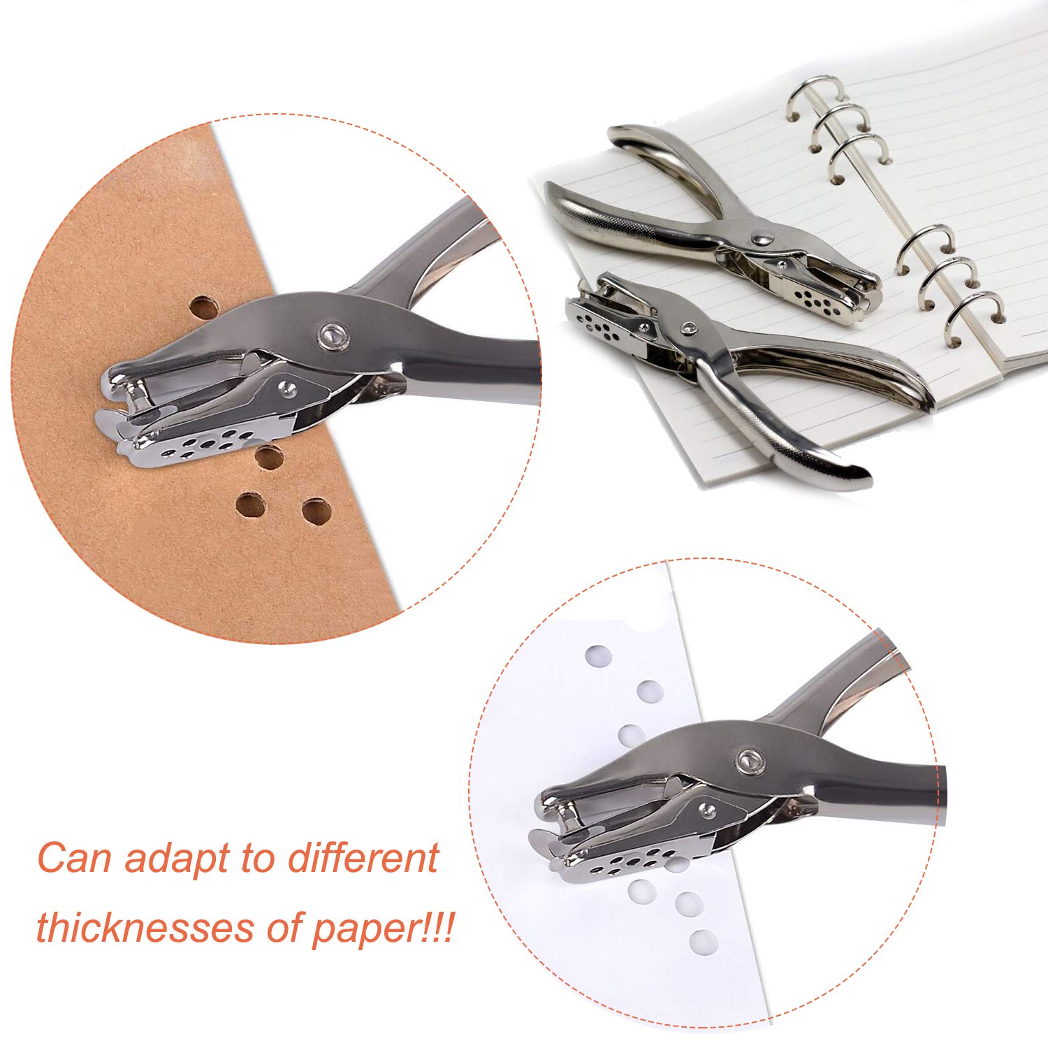 Punzone Per Carta A Pinza - Singolo Foro 6mm, Acciaio Inossidabile, Con Raccogli Trucioli, Ideale Per Ufficio E Fai Da Te