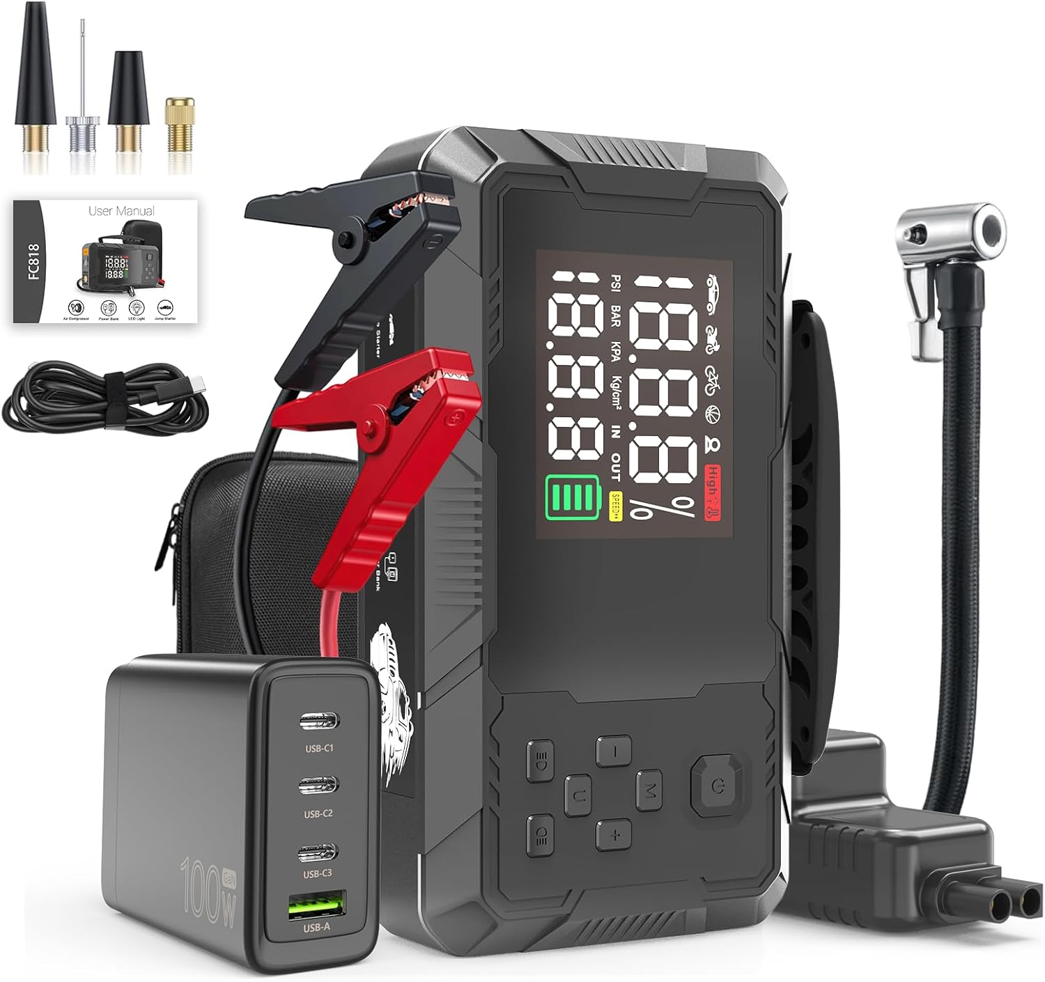 Jump Starter with Air Compressor