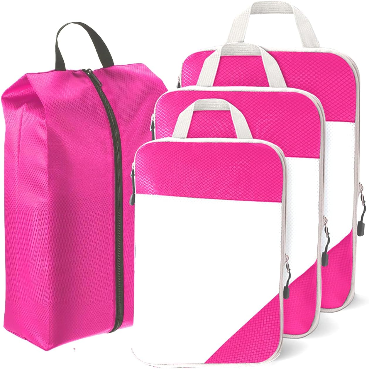 YF&NIUHUO 4 Set Compression Packing Cubes,3 Compressed