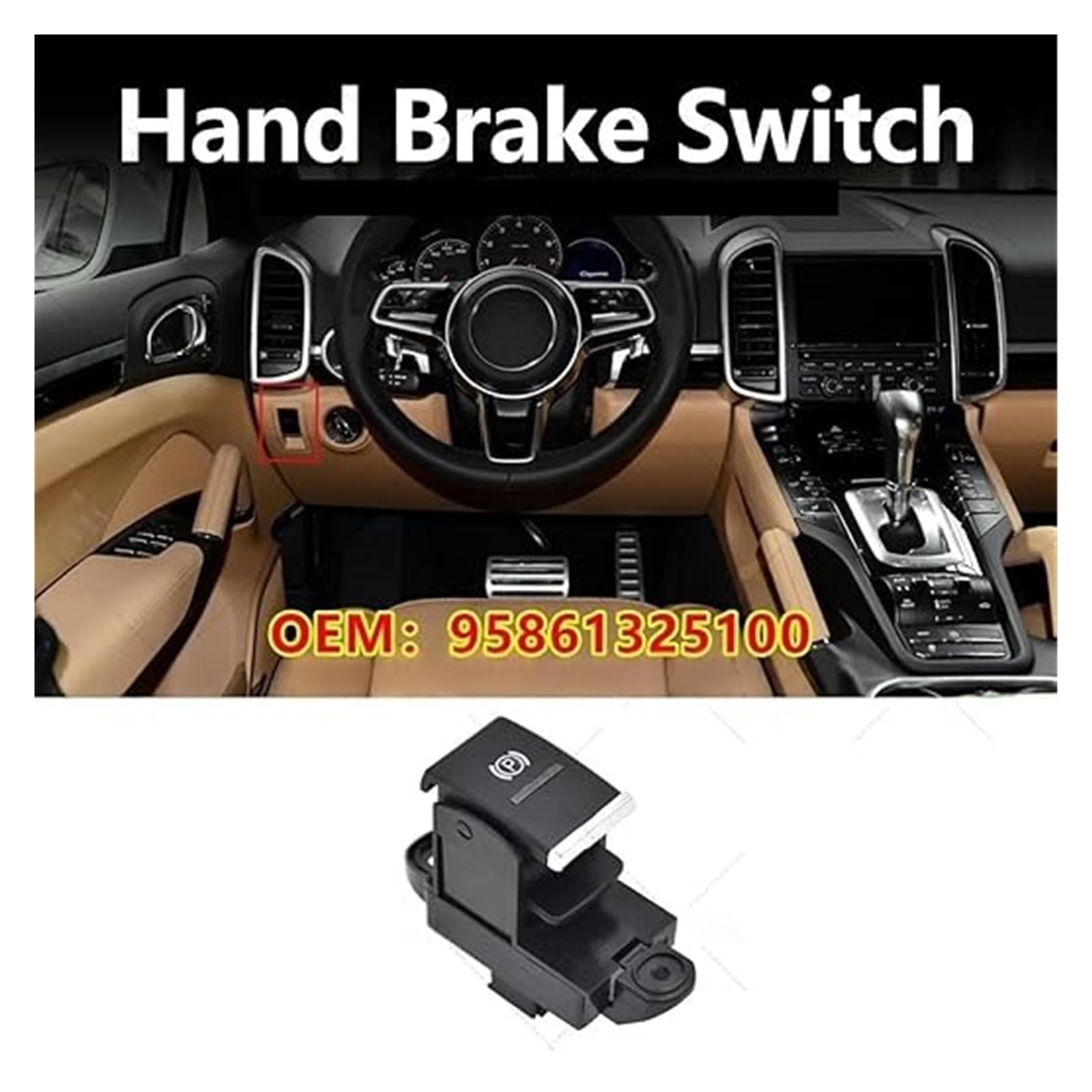 Per Cayenne 92A 2011-2018 Interruttore Freno A Mano Per Auto Pulsante Parcheggio Elettronico Ricambi 95861325100 Motore Dell'attuatore Freno A Mano