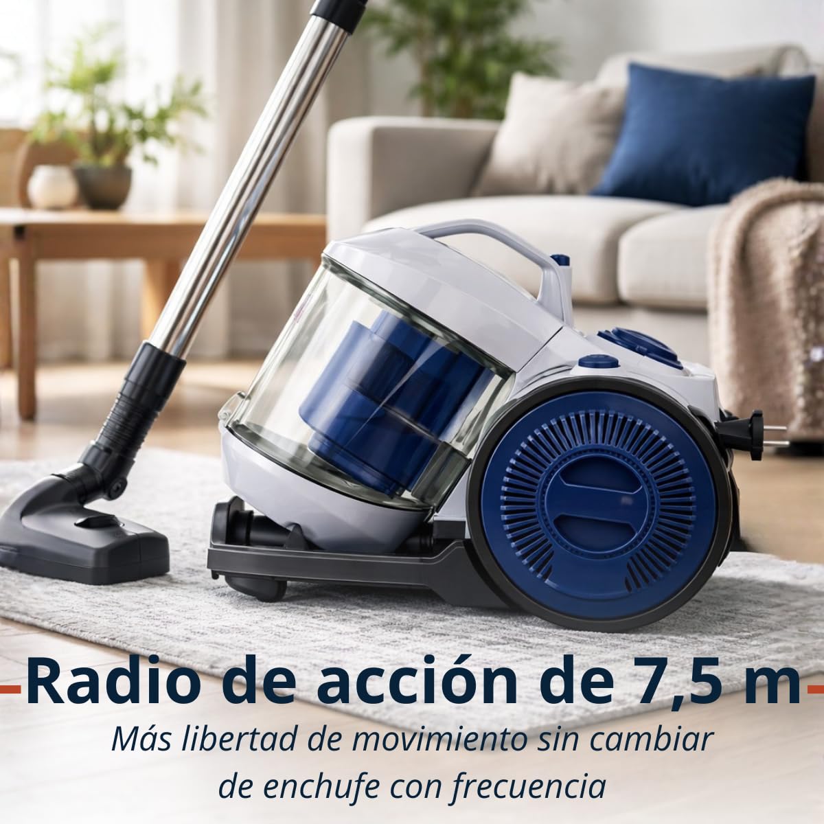 Dirt Devil Aspiradora Ciclónica DD2511 - Aspiradora sin Bolsa Potente - Aspirador Compacto Ligero para Uso Diario - Vacuum Cleaner de 800W - con Boquillas Incluidas