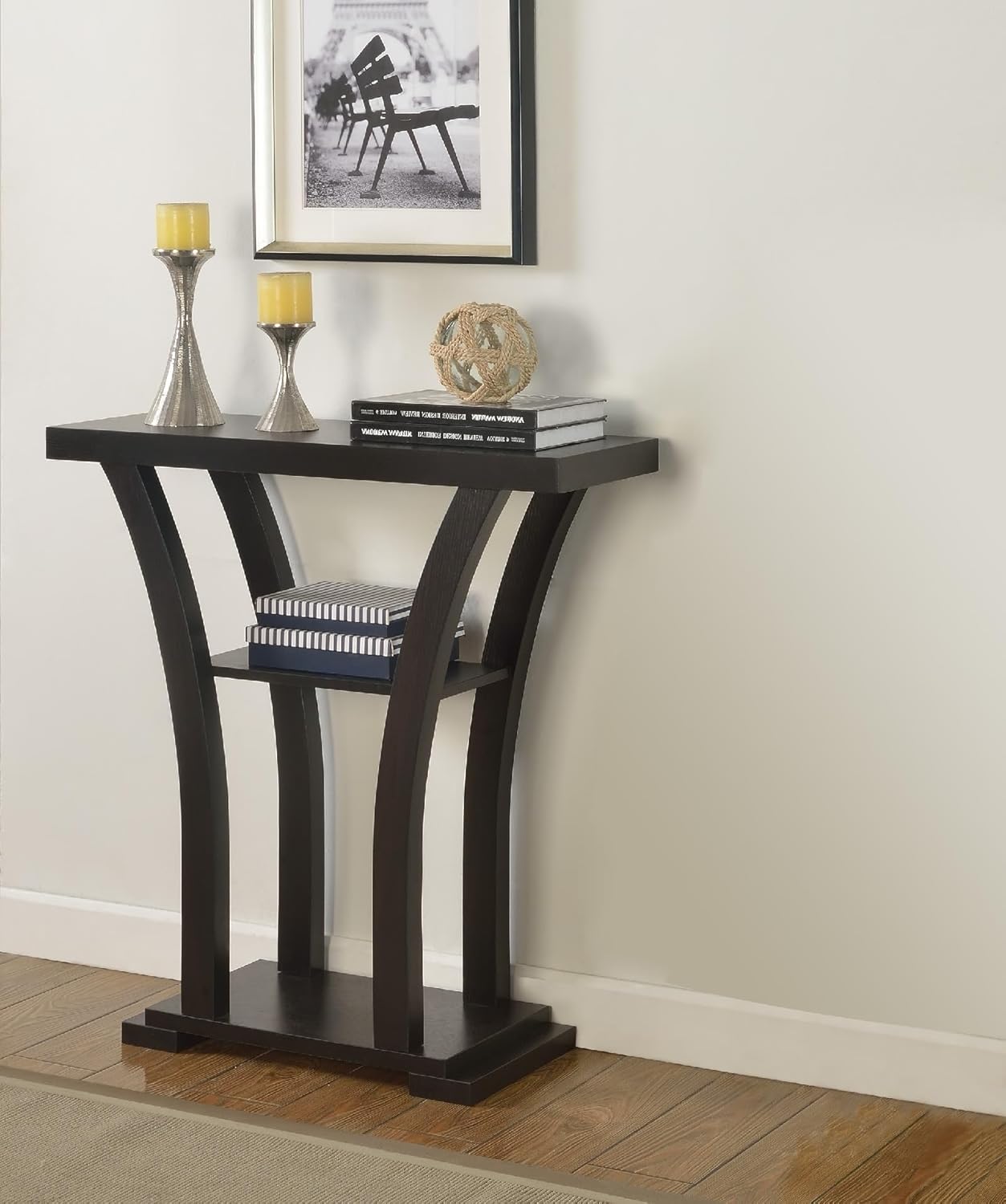 Wycian Outdoor Patio Bistro Table, Wood Table Item Stand Dark Gray Living Room Bedroom Dining Rooms Garden 1PC