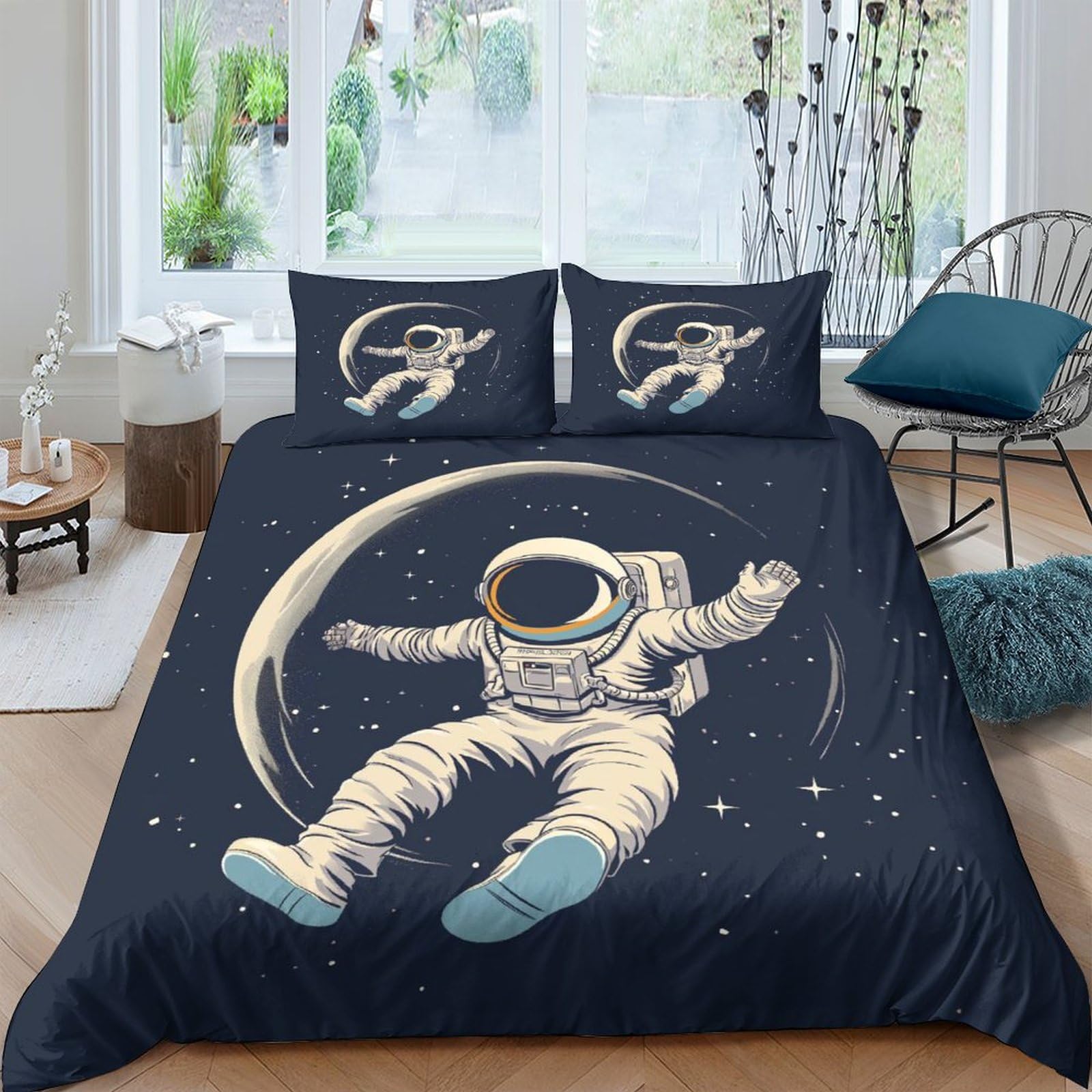 Housse de couette astronaute en microfibre pour guider les rêves vers les étoiles