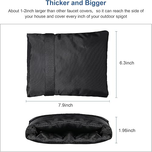 Miniatura 6 de Fundas de grifo para exteriores para invierno, exteriores, grifos de jardín, calcetines, protección contra congelación, anticongelante, impermeable,
