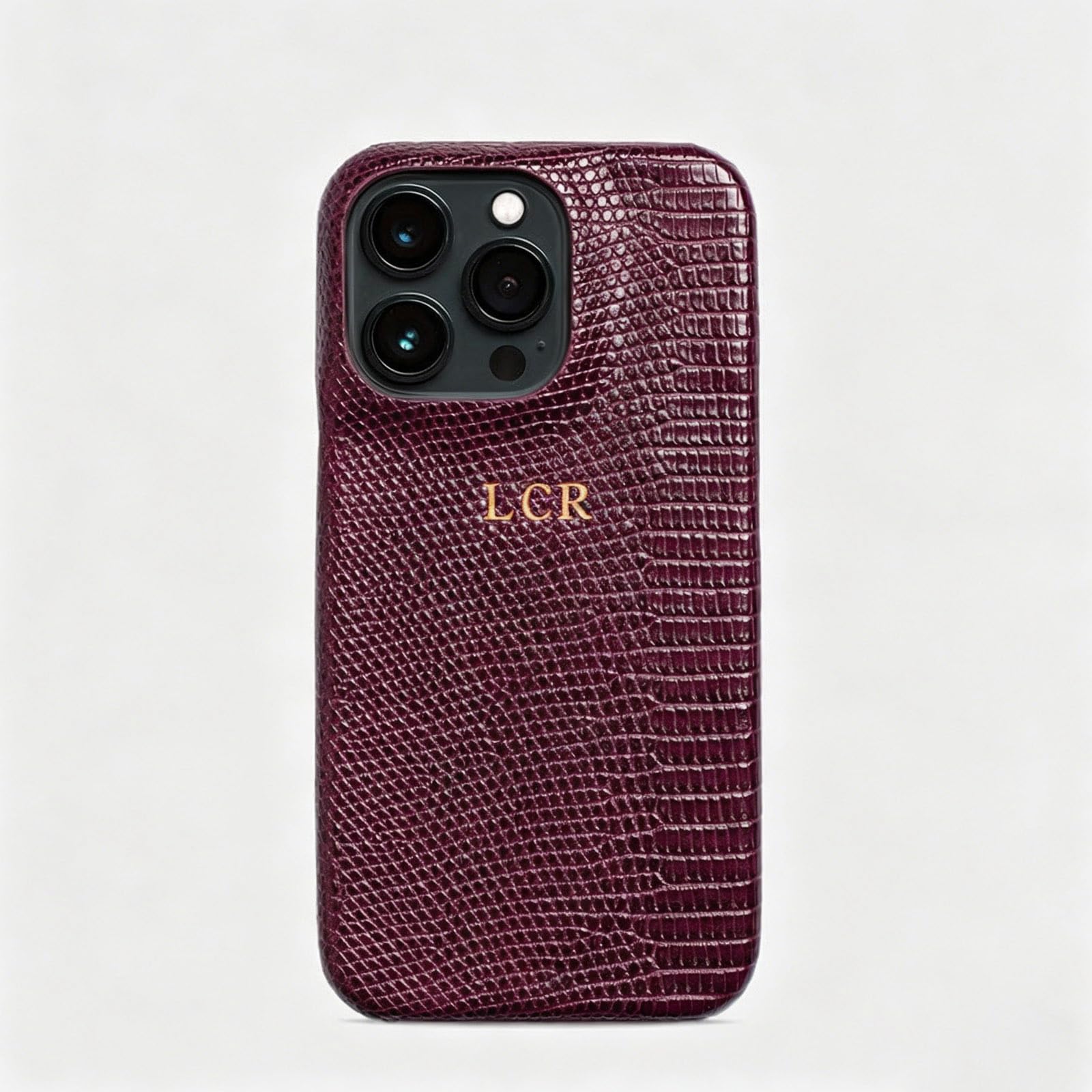 Personalise Gold Silver Initial Letters Leather Case
