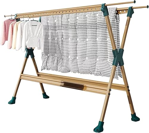 whalebee Toallero plegable, perchero retráctil para ropa independiente, capacidad de peso 132.3 lbs de construcción robusta, práctico estante de