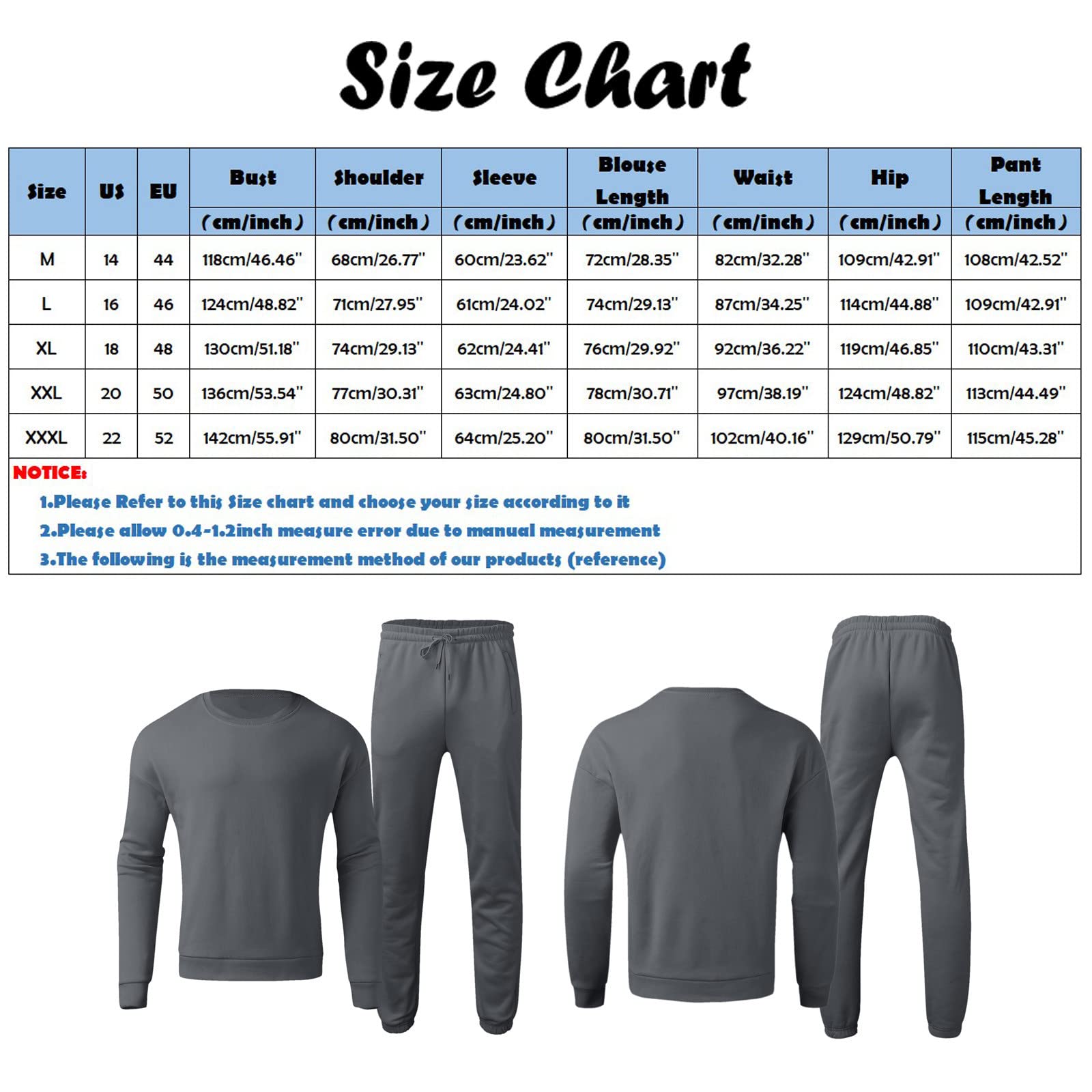 Générique Tuta da uomo Jogging Sport 2 pezzi cotone abbigliamento sportivo felpa con cappuccio pantaloni morbidi leggeri traspiranti casual per il tempo libero e comodo relax A147