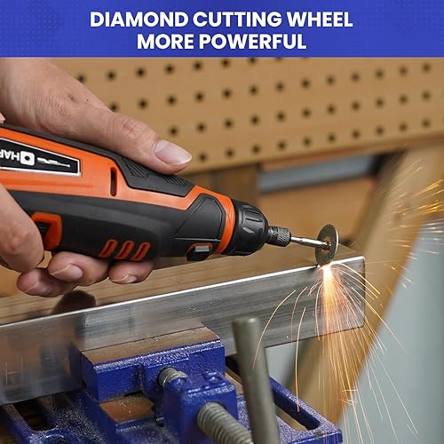 Miniatura 7 de HARDELL Accesorios para herramientas rotativas, 508 brocas de herramientas rotativas con vástagos de 18 pulgadas de diámetro, ajuste universal para