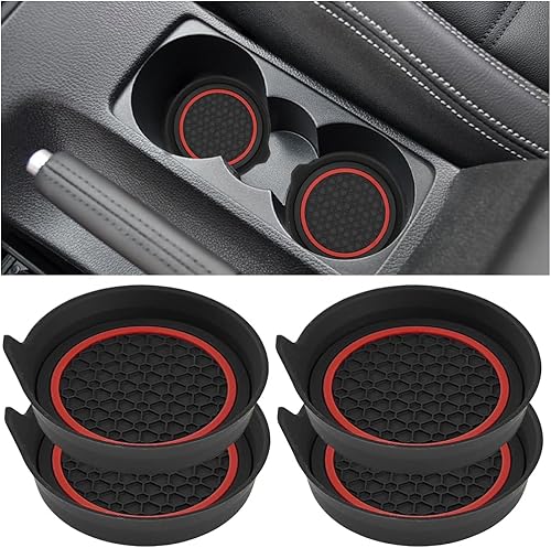 HZEL Portavasos para automóvil, 4 almohadillas antideslizantes e impermeables para botellas de agua de vehículos, accesorios de decoración para