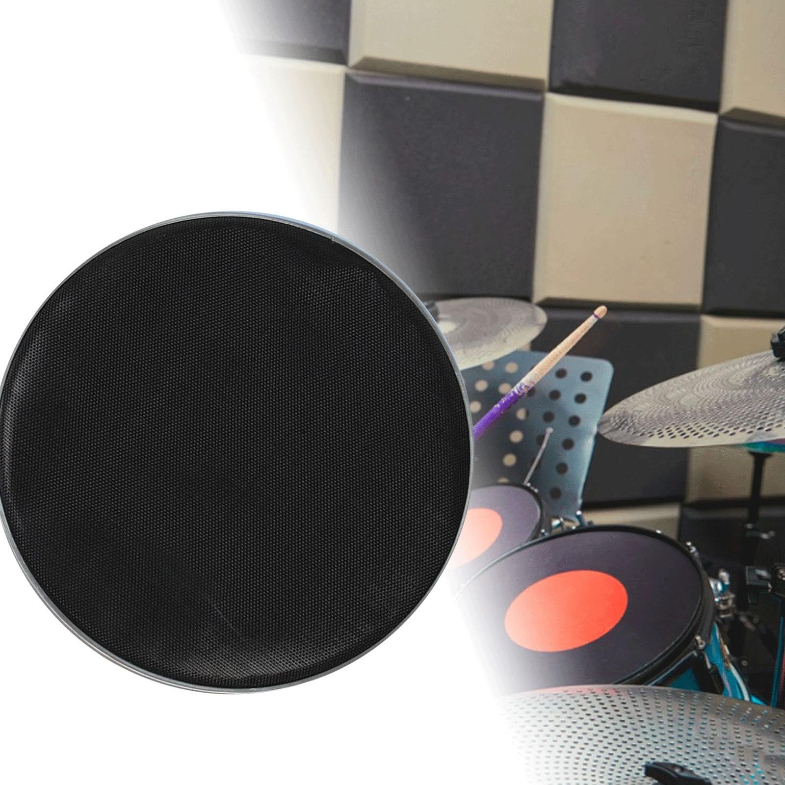 Peau De Caisse Claire Oshhni 16 Pouces - Transparente, En Polyester, Pour Batterie Rock, Installation Facile