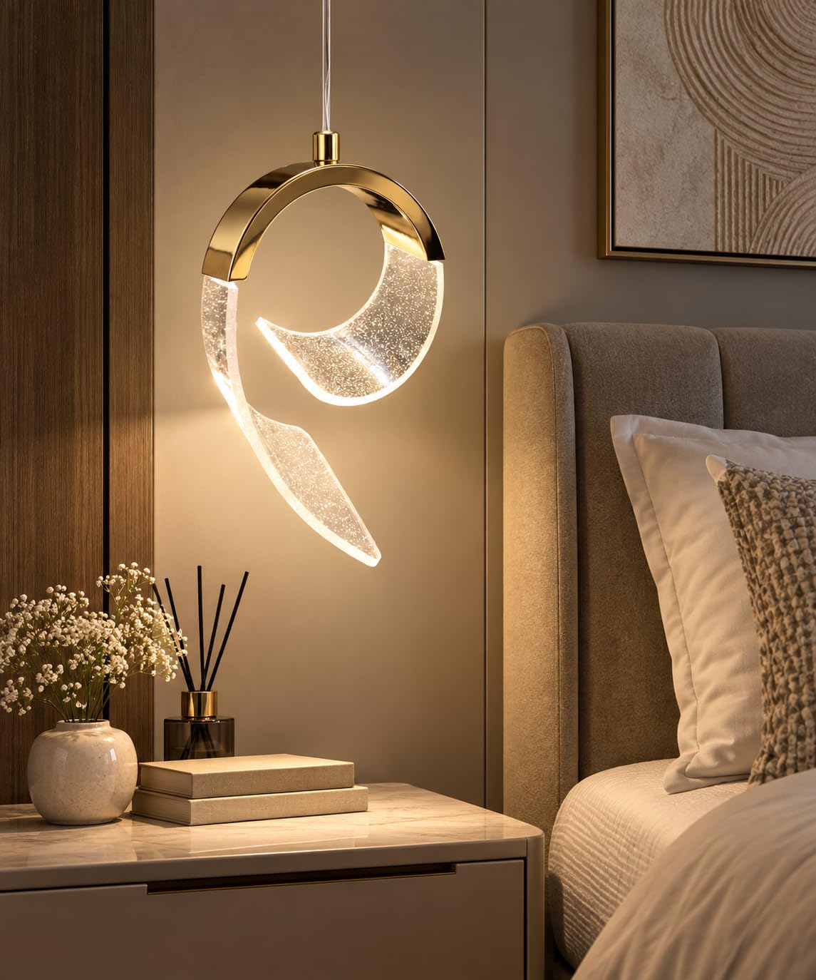 FILLISKA Colour Changing Pendant Light - FrenchGold -28