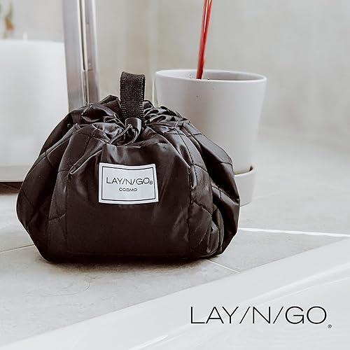 Miniatura 3 de Lay-n-Go Cosmo - Organizador de cosméticos y maquillaje con cordón, bolsa de aseo para viajes, regalos y uso diario, Grit Grace Gratitud