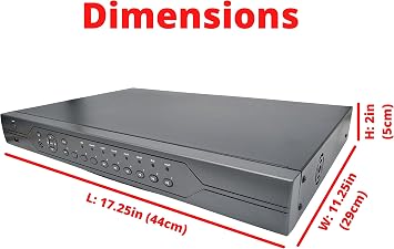 EVERTECH 32 Channel H.265 High Definition Security Camera DVR Recorder for Surveillance System with Built-in 2TB Hard Drive Memory