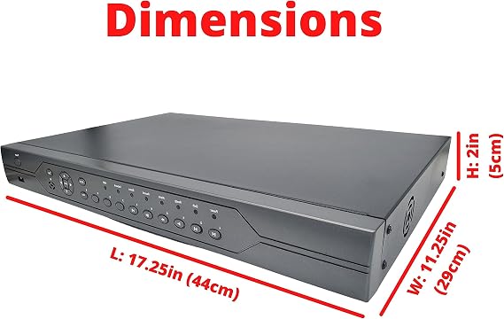 EVERTECH 32 Channel H.265 High Definition Security Camera DVR Recorder for Surveillance System with Built-in 2TB Hard Drive Memory
