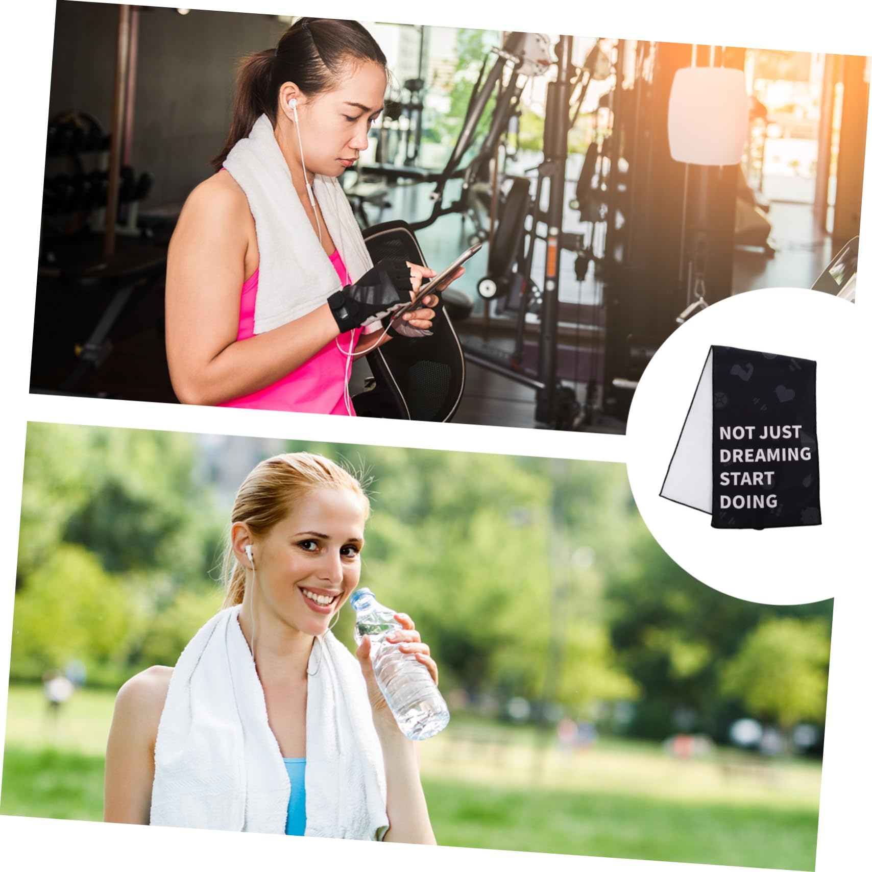 BESPORTBLE 3 Piezas Toalla Deportiva Toallas De Sudor De Entrenamiento Rápido Toalla Fria Refrescante Toallas Deportivas Toalla De Gimnasio Vestimenta Facial Yoga Poliéster Aptitud Física