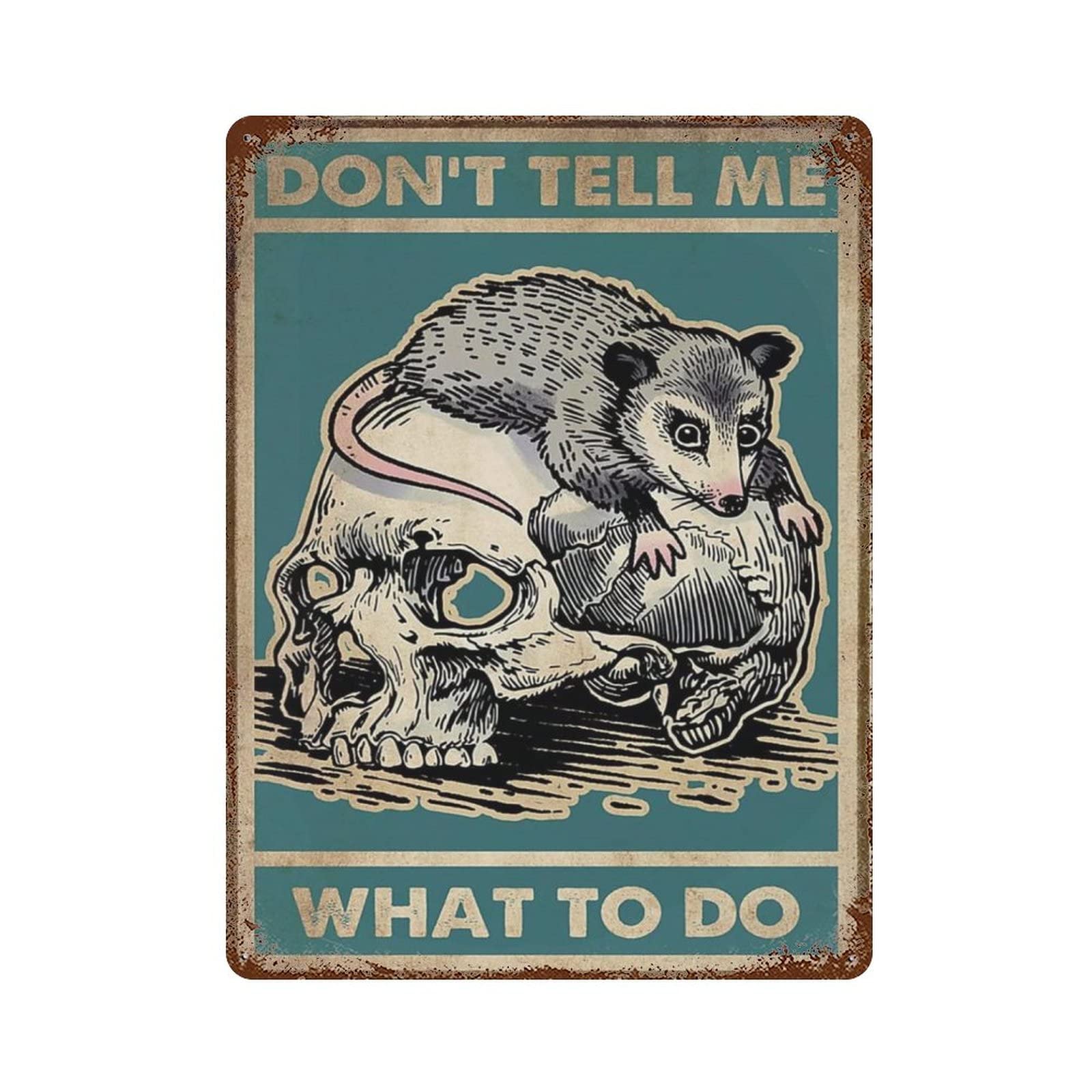 AOOEDM Don't Tell Me What to Do Vintage Metal Sign Tin Sign for Home Bar Pub Kitchen Man Cave Tin Sign Wall Decor Poster Wall Plaque