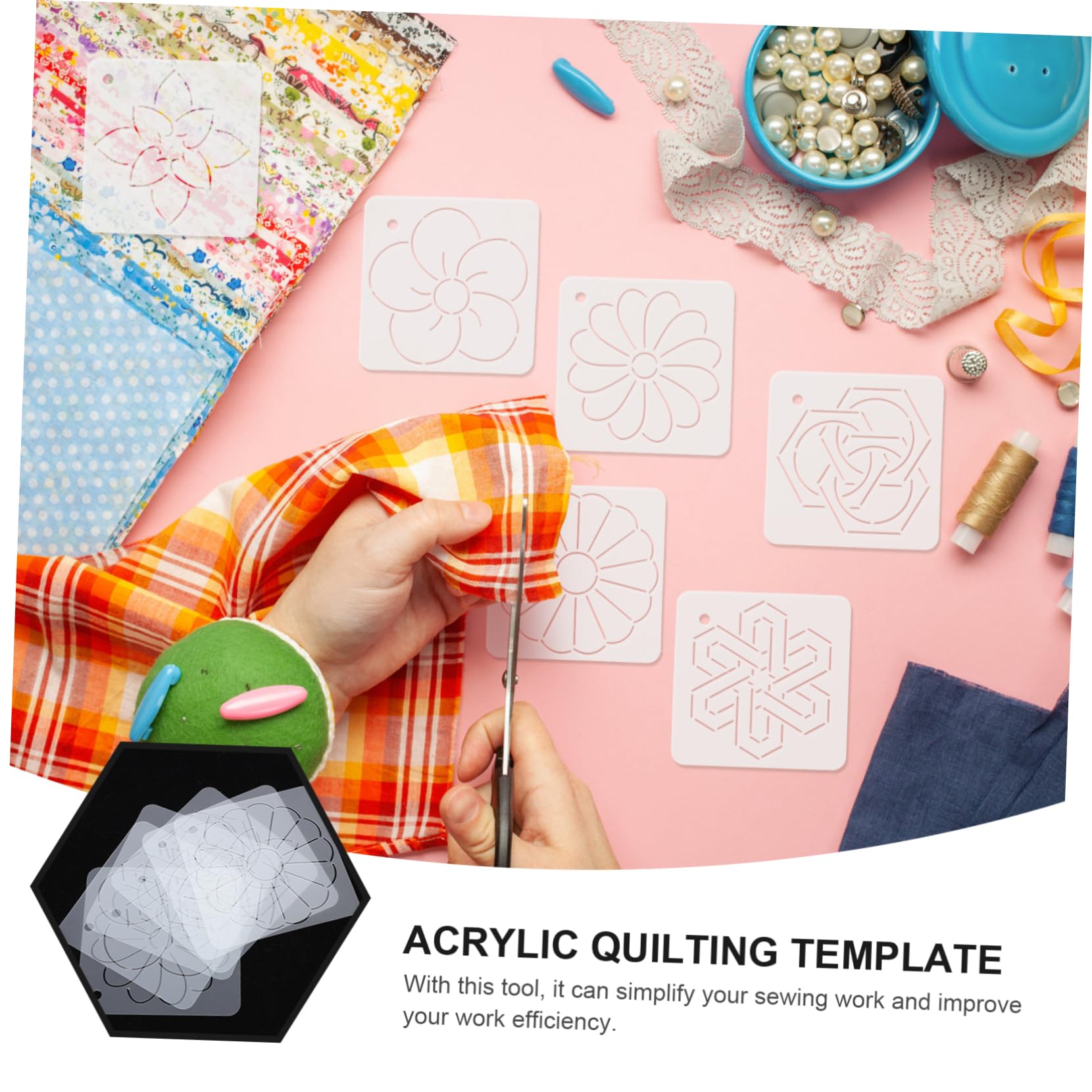 SHINEOFI 18pezzi Rulers Acrilici Per Patchwork Quilling e Accessori Per Design Per e Hobbisti