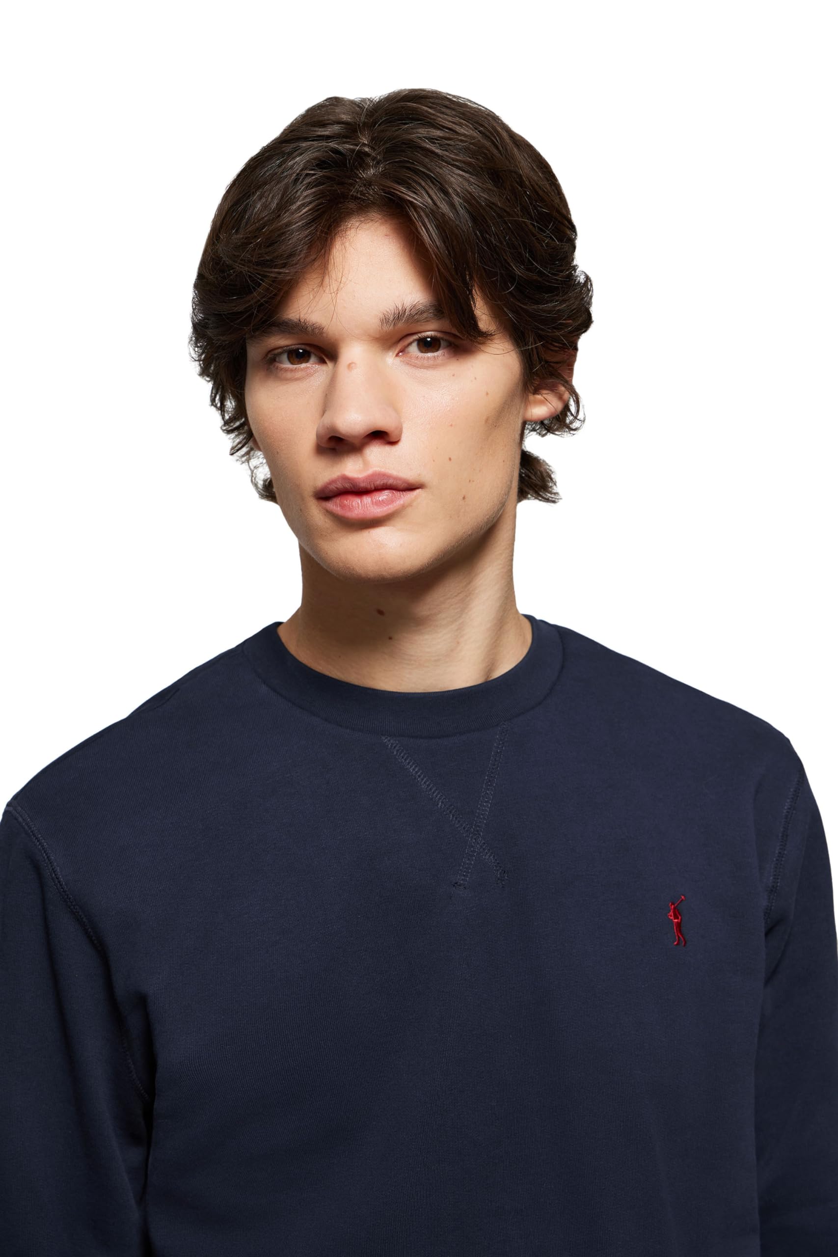 Polo Club Felpa Uomo a Girocollo con Logo - Sweatshirt Senza Cappuccio Crewneck 100% Cotone
