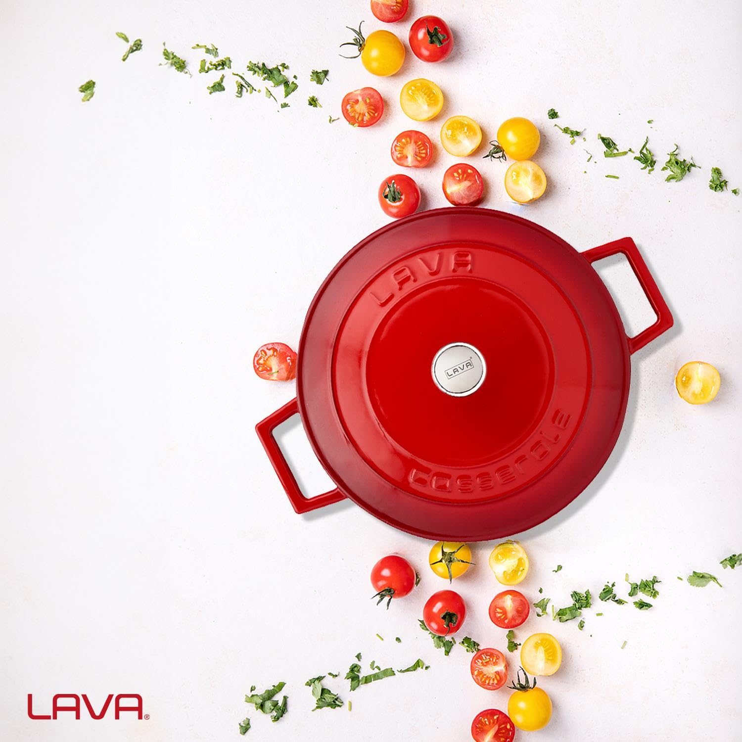 Lava Cookware LV Y St 24 K1 Round Multi-Purpose Dish Diameter 24 cm Cast Iron Red