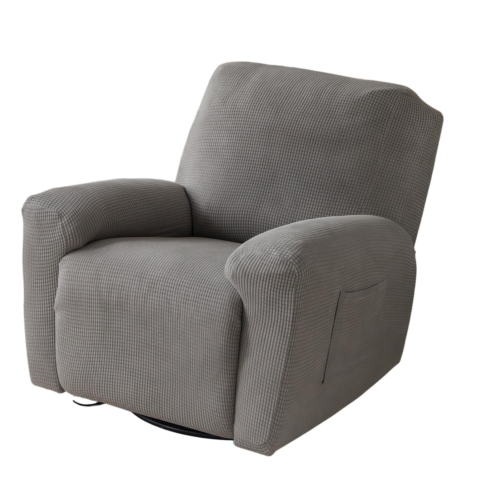 WoeiCuod 1 2 3 4 Seater Couch Cover Stretch Recliner Sofa Covers,with Pockets Sofa Recliner Protector Anti Slip Washable Stain Resistant Armchair Covers For Living Room