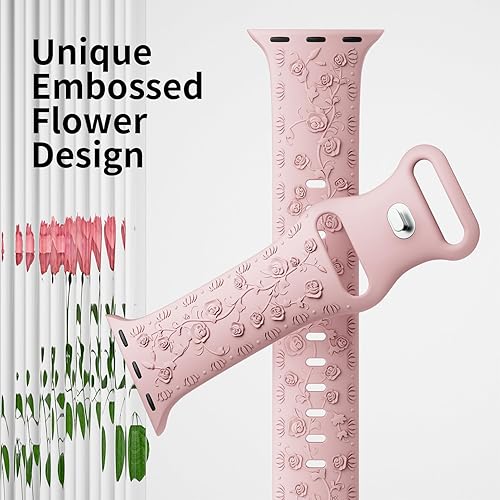 Miniatura 2 de Lindas correas florales para Apple Watch Band para mujeres de 1.575 in 1.614 in 1.496 in 1.772 in 1.732 in 1.654 in Ultra2 1.929 in para niñas y