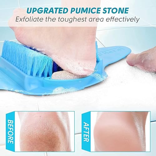 Miniatura 8 de Paquete de 2 unidades - Depurador de pies de ducha, azul y rosa