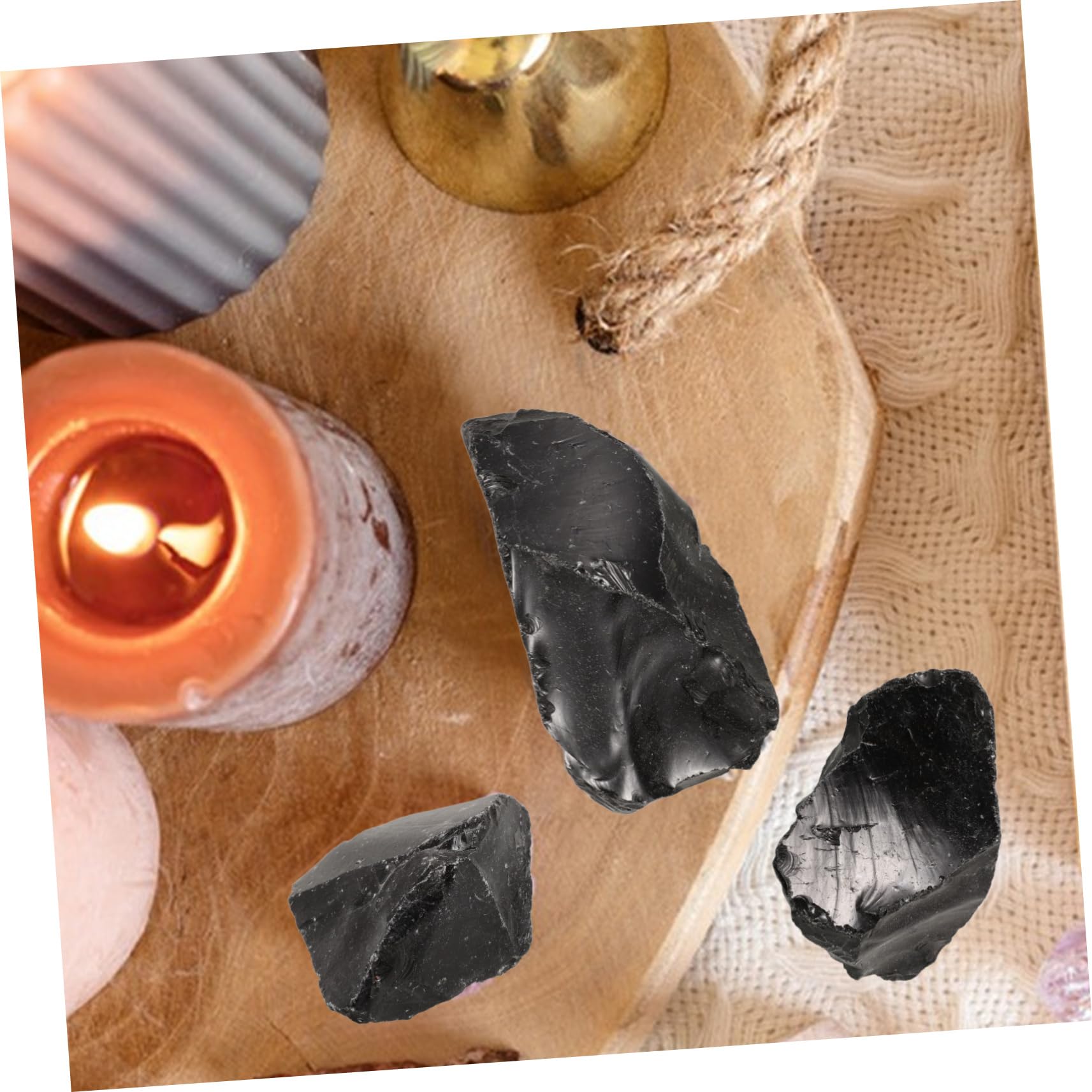PRETYZOOM 5stücke of Natural Obsidian Stone Dekorative Obsidiansteine Für Aromatherapie Und Heimdekoration Unpolierte Für Spiritualität Und