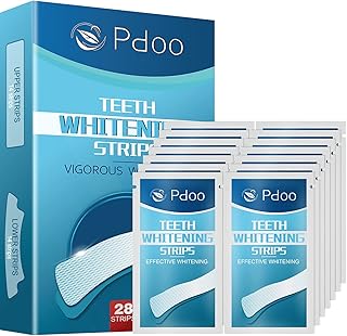Teeth Whitening Strip - Whitening Strips for Teeth Sensitive, Professional Teeth Whitening Strips, Fast Remove Smoking, Coffee, Wine Stains, Teeth Whitening Kit Pack of 28 Non-Slip Strips
