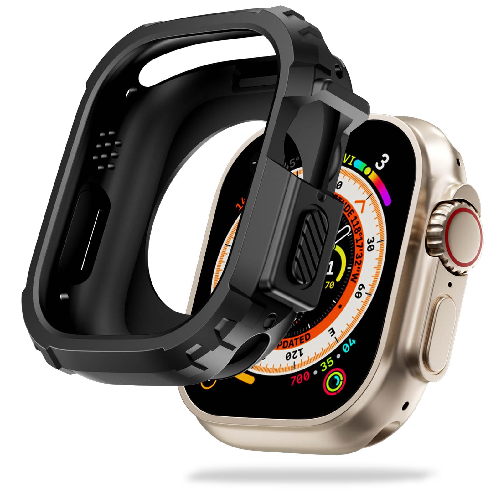 BOTOMALL Sport Case Compatible with Apple Watch Ultra 3/2/1 49mm, Shockproof & Scratch Resistant Rugged Cover Protector Bumper for iWatch Men Women