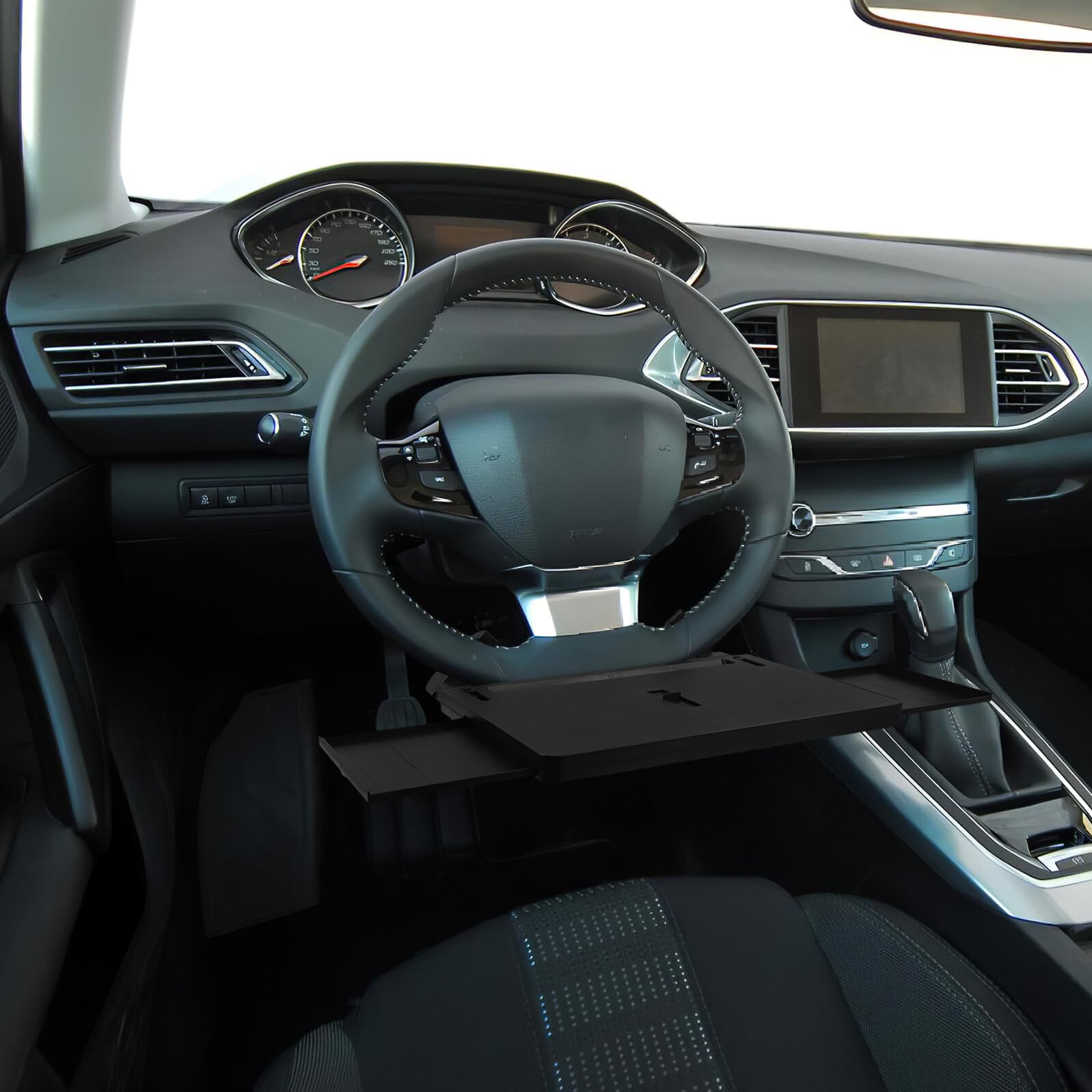 GLEAVI Lenkradtisch für Auto Klappbares Beifahrersitztablett Multifunktionale Auto-essgeschirrablage Computertisch für Reisen und Pendler