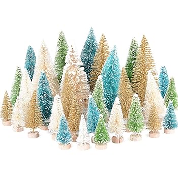 Mini Decorazioni Natalizie.Mejoser 32 Pezzi Mini Alberi Di Natale Alberelli Artificiale Finte Decorazioni Natalizie Ornamenti Natalizi Tavolo Casa Festa Feste In 4 Colore 4 Dimensione Amazon It Casa E Cucina
