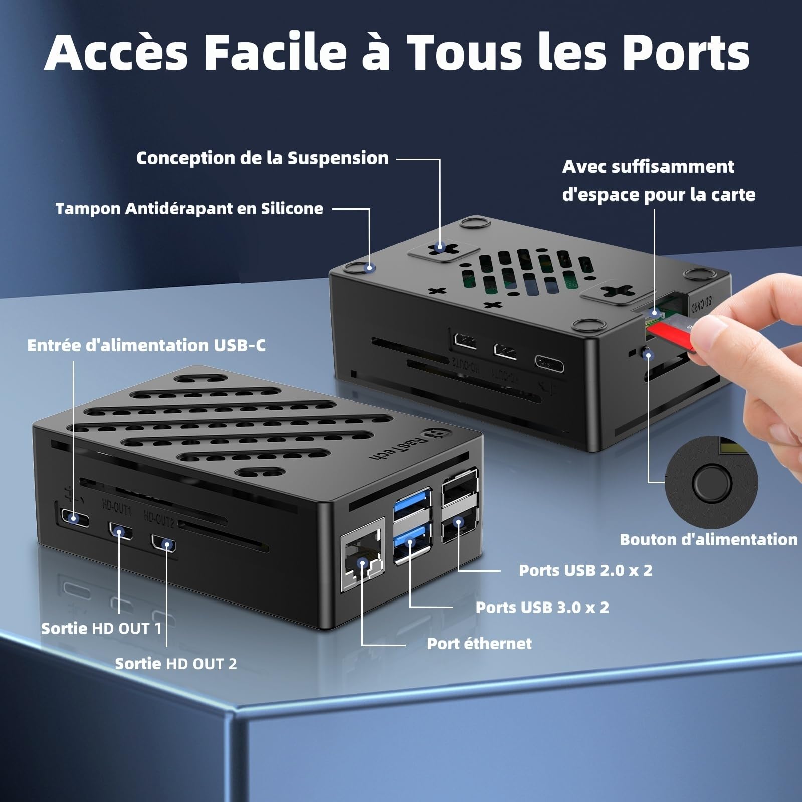 RasTech Starter Kit pour Raspberry Pi 5 4GO avec 64GO Edition